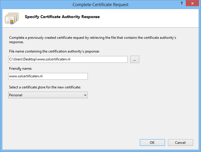 IIS - SSL certificate installation